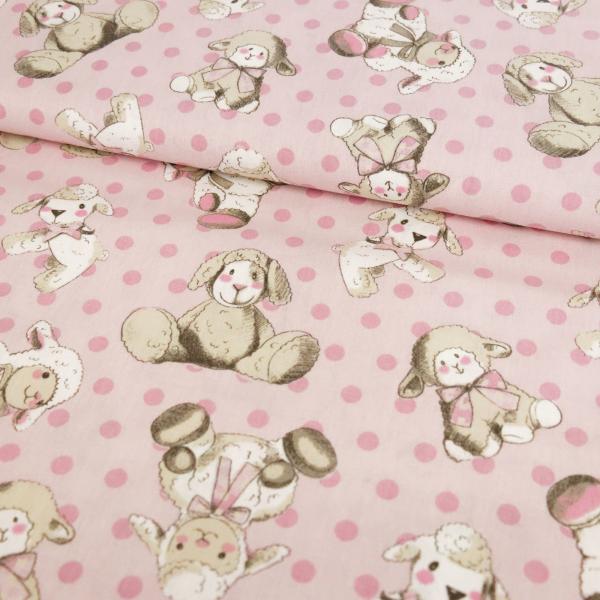 Baumwolle Schäfchen Babyrosa